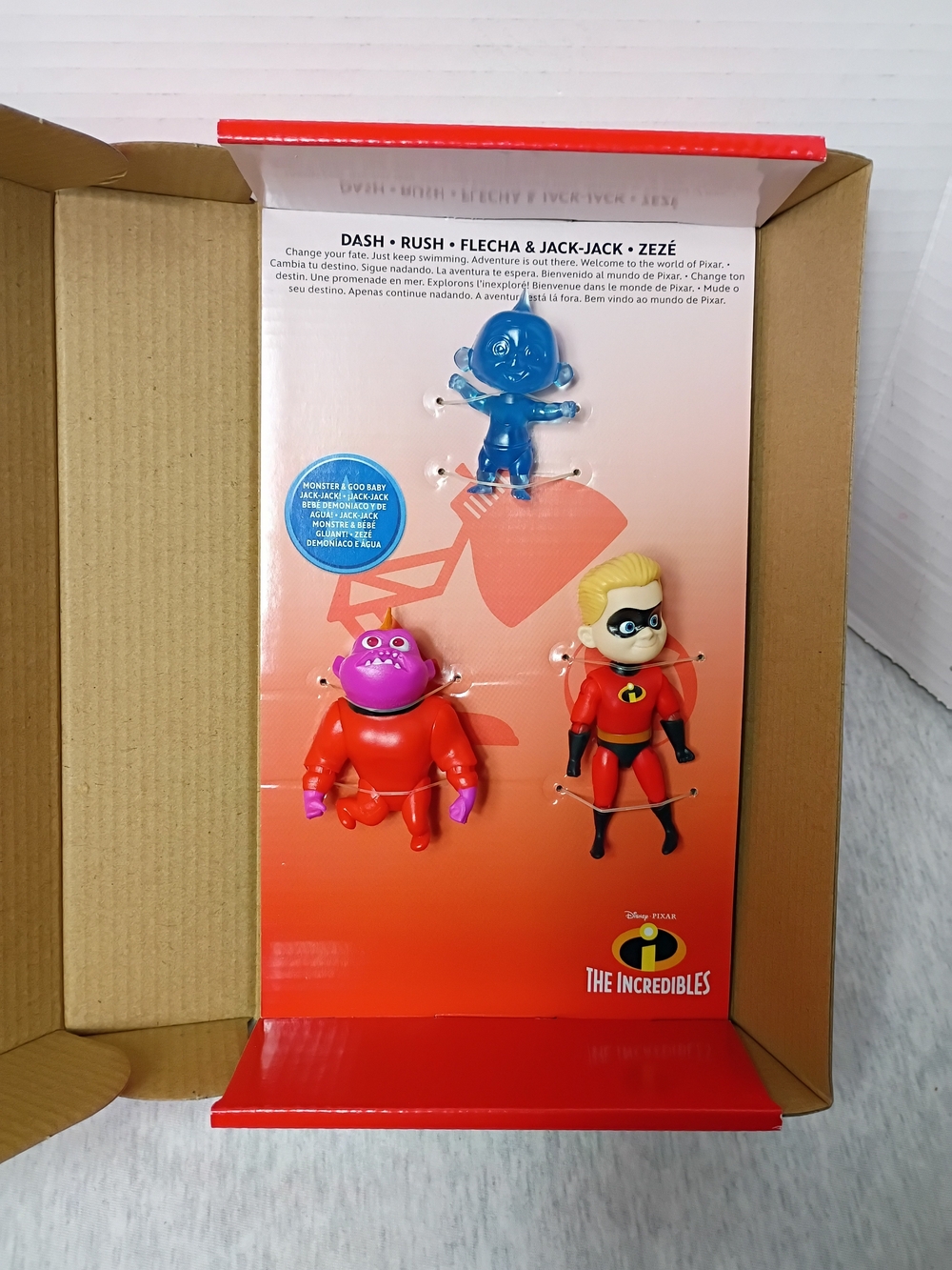 Mattel Disney Pixar The Incredibles Dash Action Figures Set Of 3. New